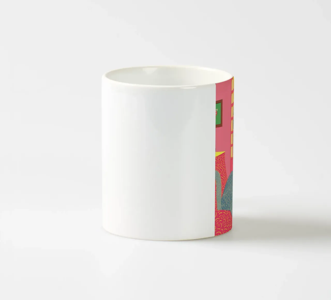 🎨 Van Gogh Cat & Coffee – Quirky Surreal Art Print ceramic mug by Kaji
