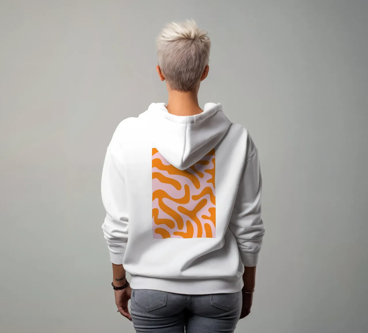 Funky Tiger Orange felpa con cappuccio da BAINAI