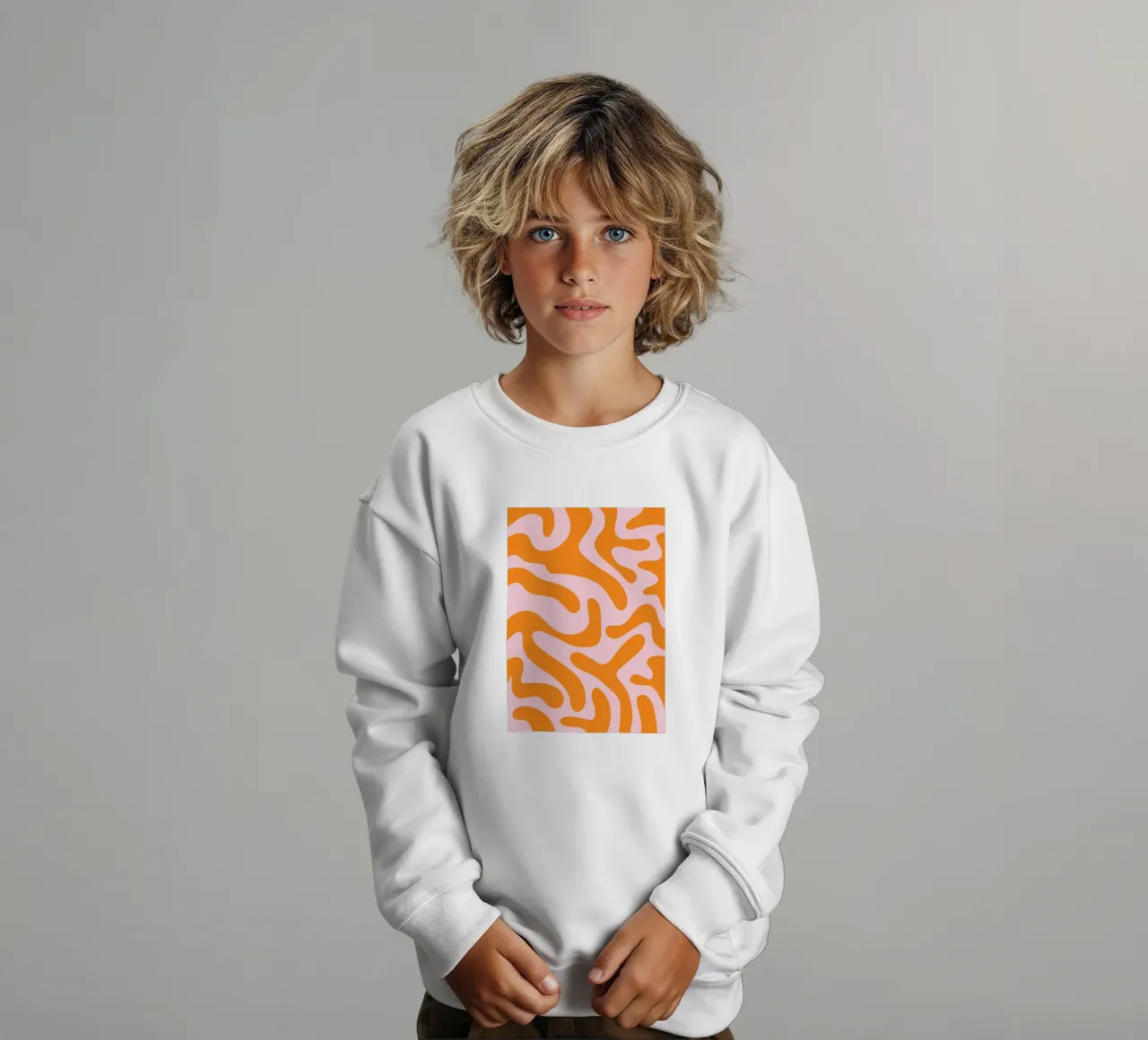 Funky Tiger Orange sweat enfant de BAINAI