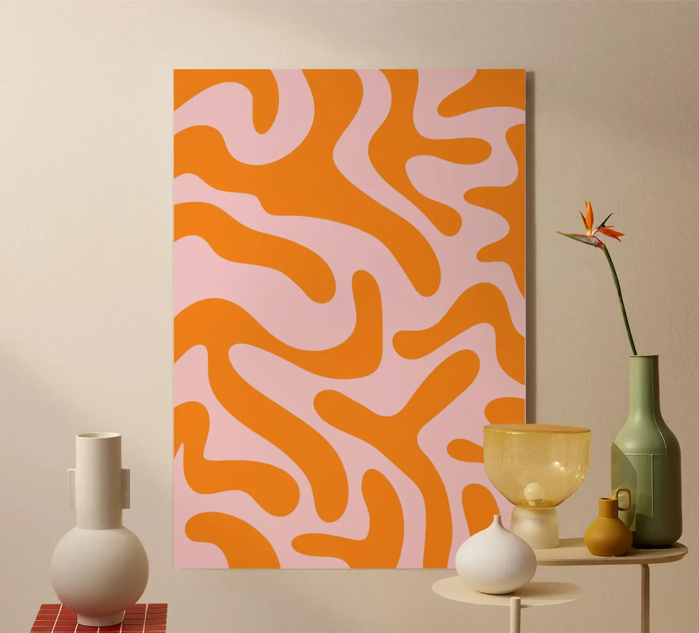 Funky Tiger Orange acrylic glass by BAINAI