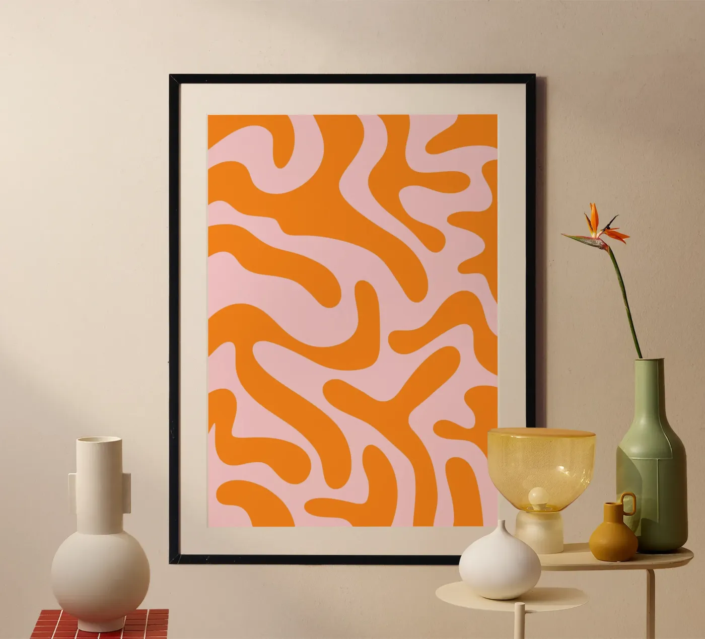 Funky Tiger Orange poster da BAINAI