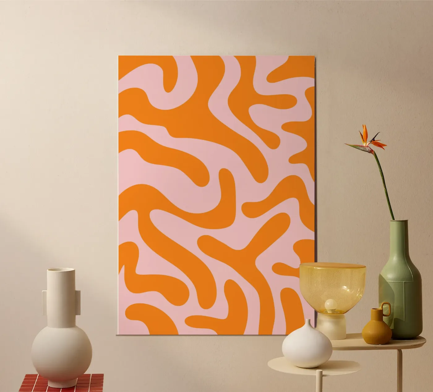 Funky Tiger Orange poster da BAINAI