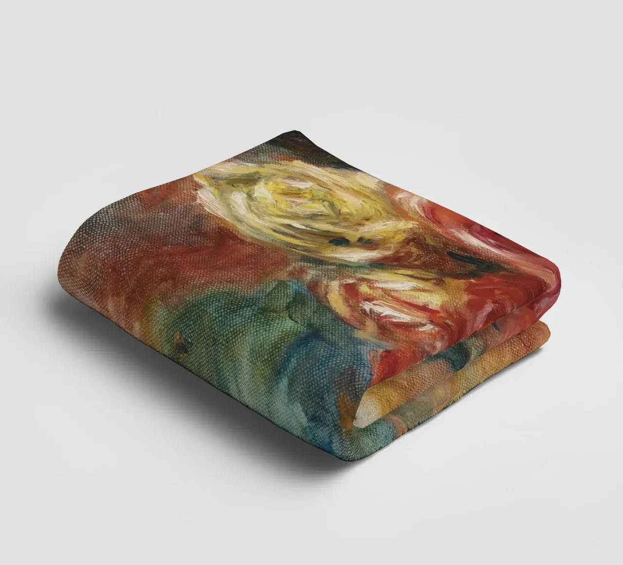Pierre-Auguste Renoir - Fiori asciugamano da bagno da Timeless Artworks