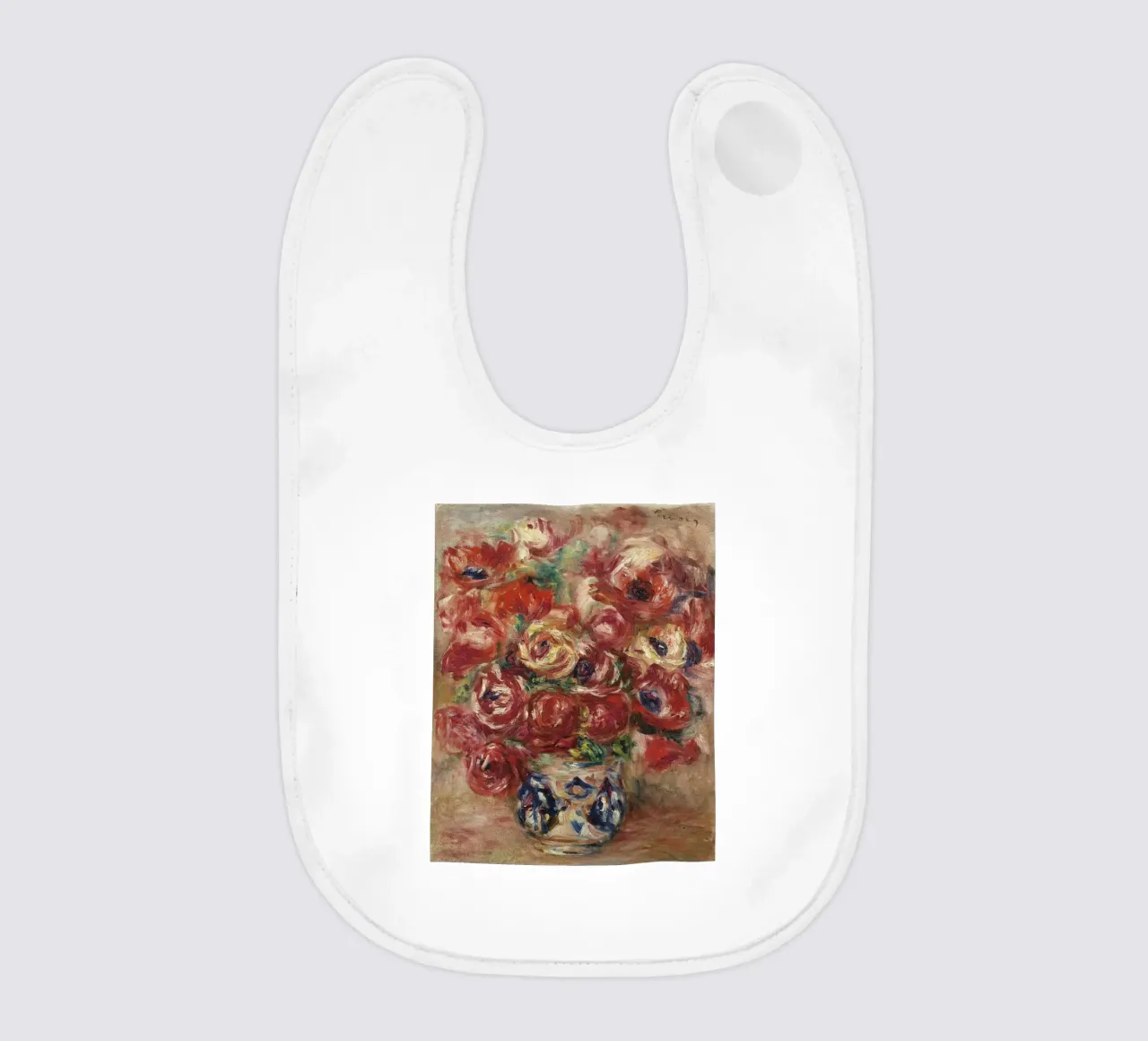 Pierre-Auguste Renoir - Fiori in un vaso bavaglino da Timeless Artworks