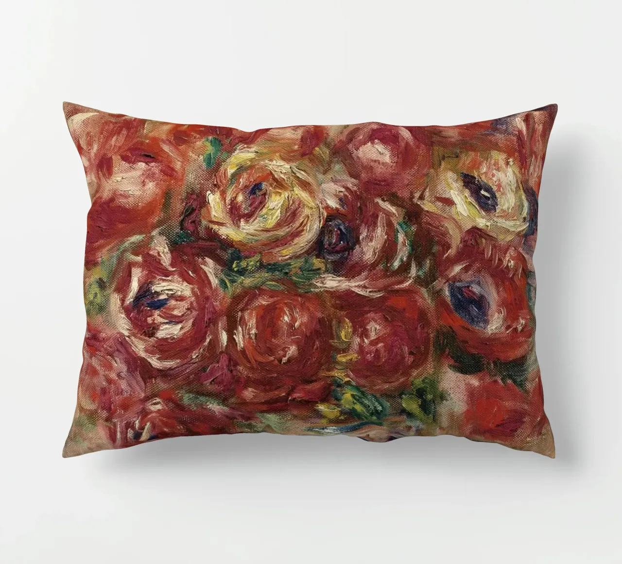 Pierre-Auguste Renoir - Fiori in un vaso cuscino da Timeless Artworks