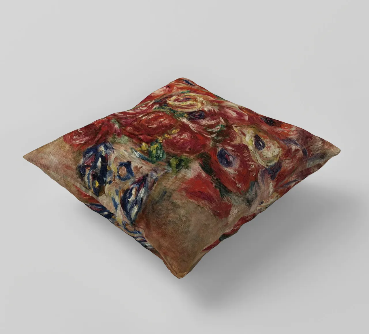 Pierre-Auguste Renoir - Fiori in un vaso cuscino da Timeless Artworks