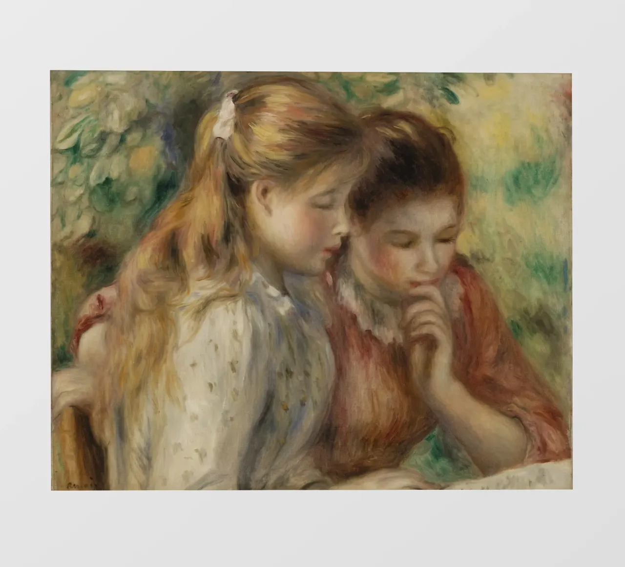 Pierre-Auguste Renoir - The Reading backlit film by Timeless Artworks