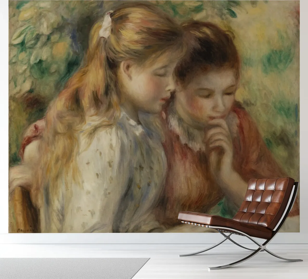 Pierre-Auguste Renoir - The Reading photo wallpaper by Timeless Artworks