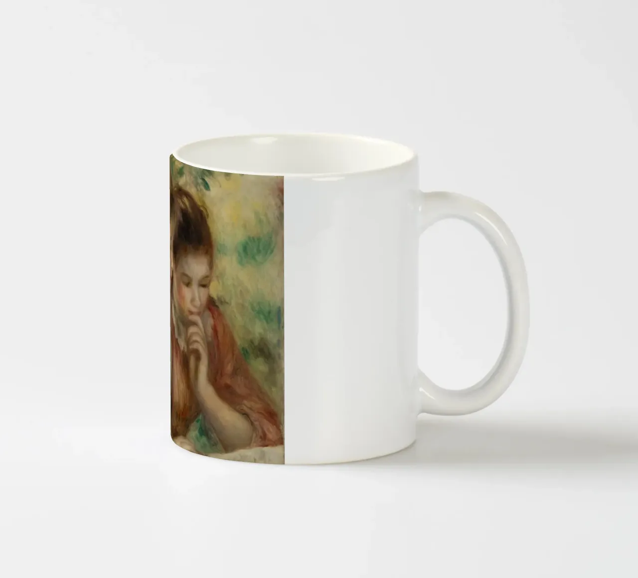 Pierre-Auguste Renoir - La lettura tazza in ceramica da Timeless Artworks
