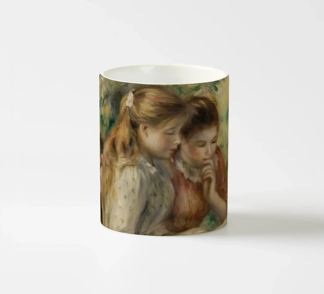 Pierre-Auguste Renoir - La lettura tazza in ceramica da Timeless Artworks