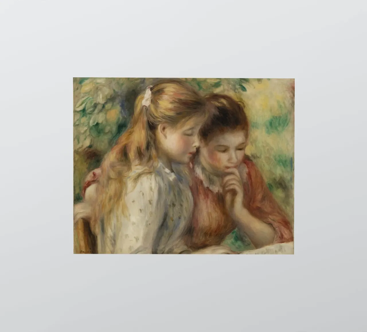 Pierre-Auguste Renoir - Die Lesung Sticker von Timeless Artworks