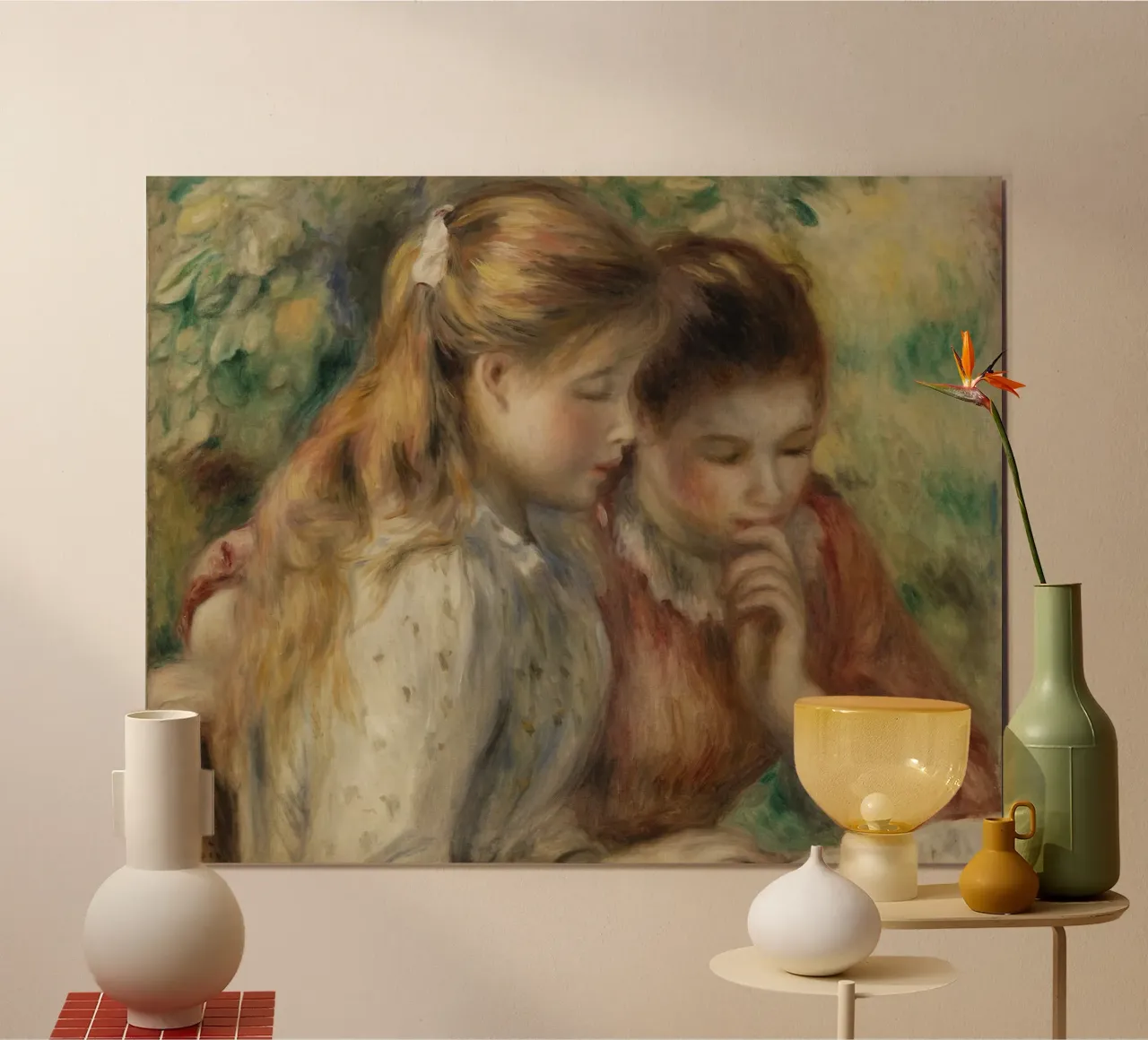 Pierre-Auguste Renoir - The Reading poster by Timeless Artworks
