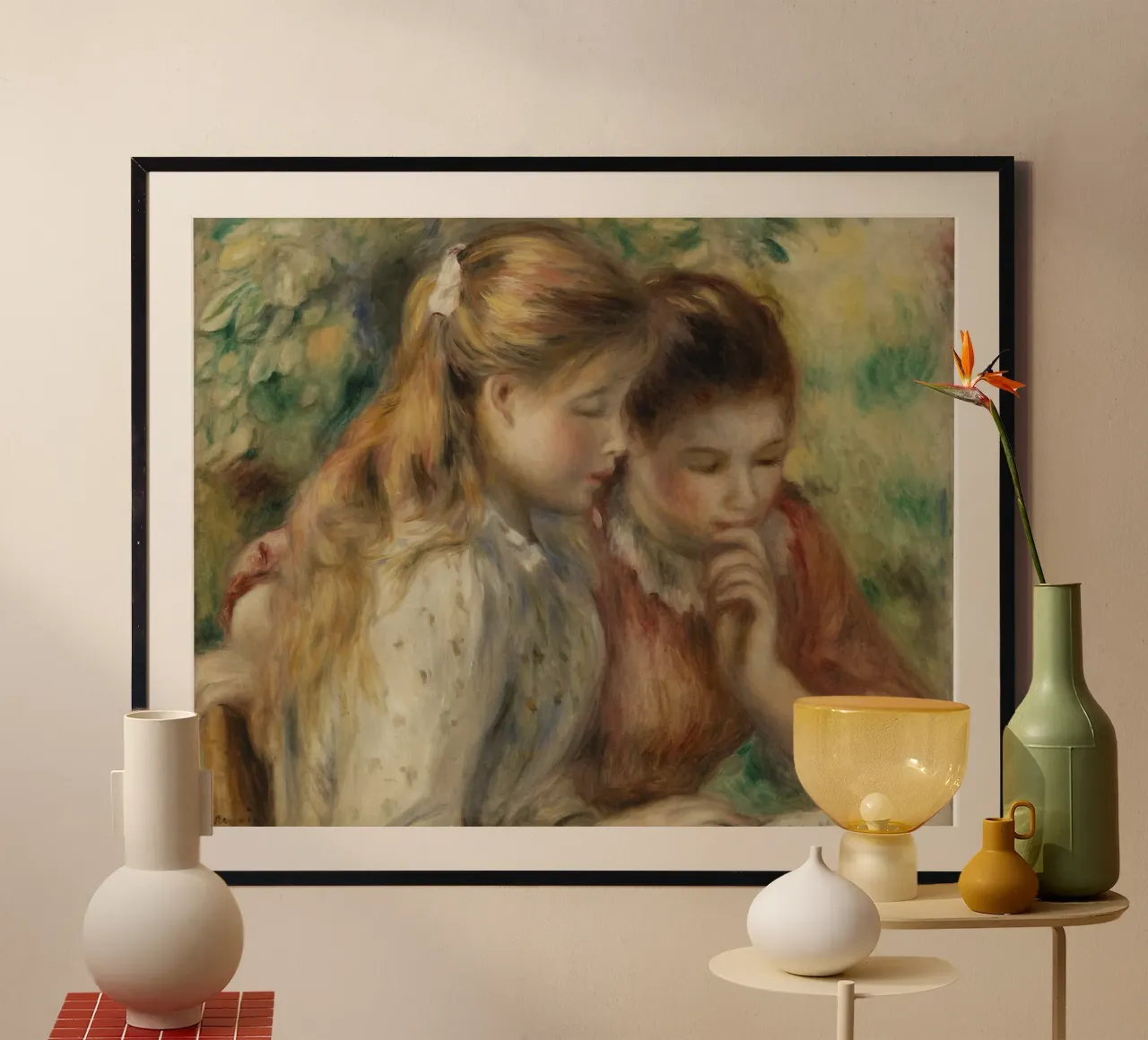 Pierre-Auguste Renoir - The Reading poster by Timeless Artworks