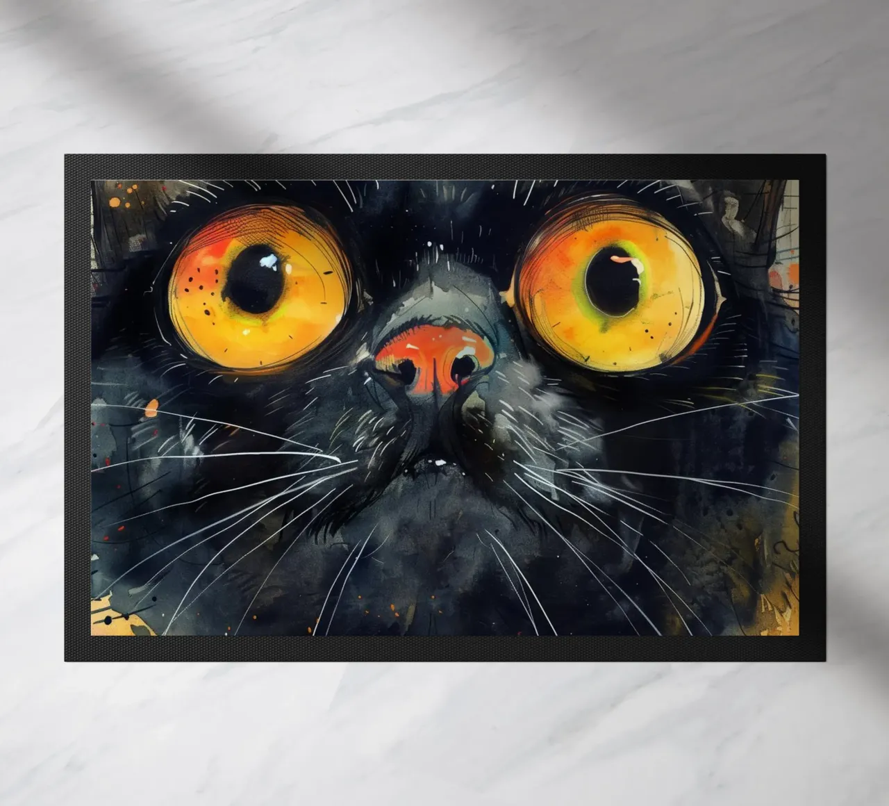 Gatto nero zerbino da Justyna Jaszke JBJart