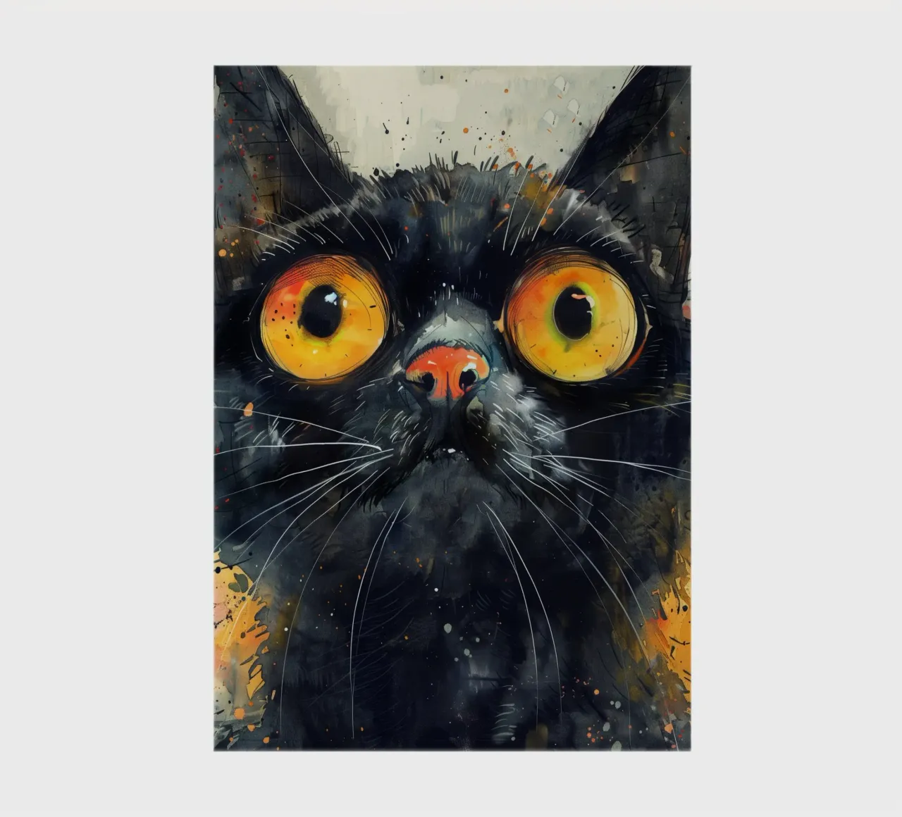 Black cat notebook by Justyna Jaszke JBJart