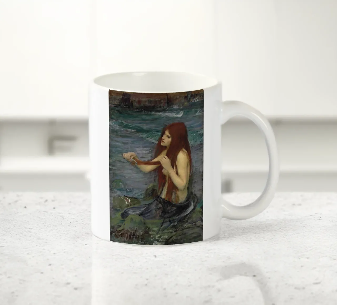 John William Waterhouse - Eine Meerjungfrau (Skizze) Keramik Tasse von Timeless Artworks