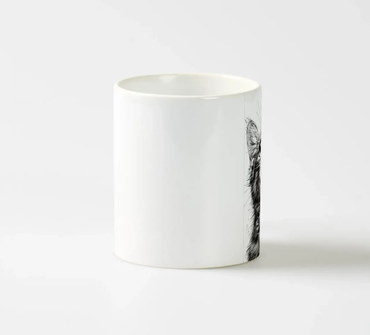 Gatto bianco e nero tazza in ceramica da Justyna Jaszke JBJart