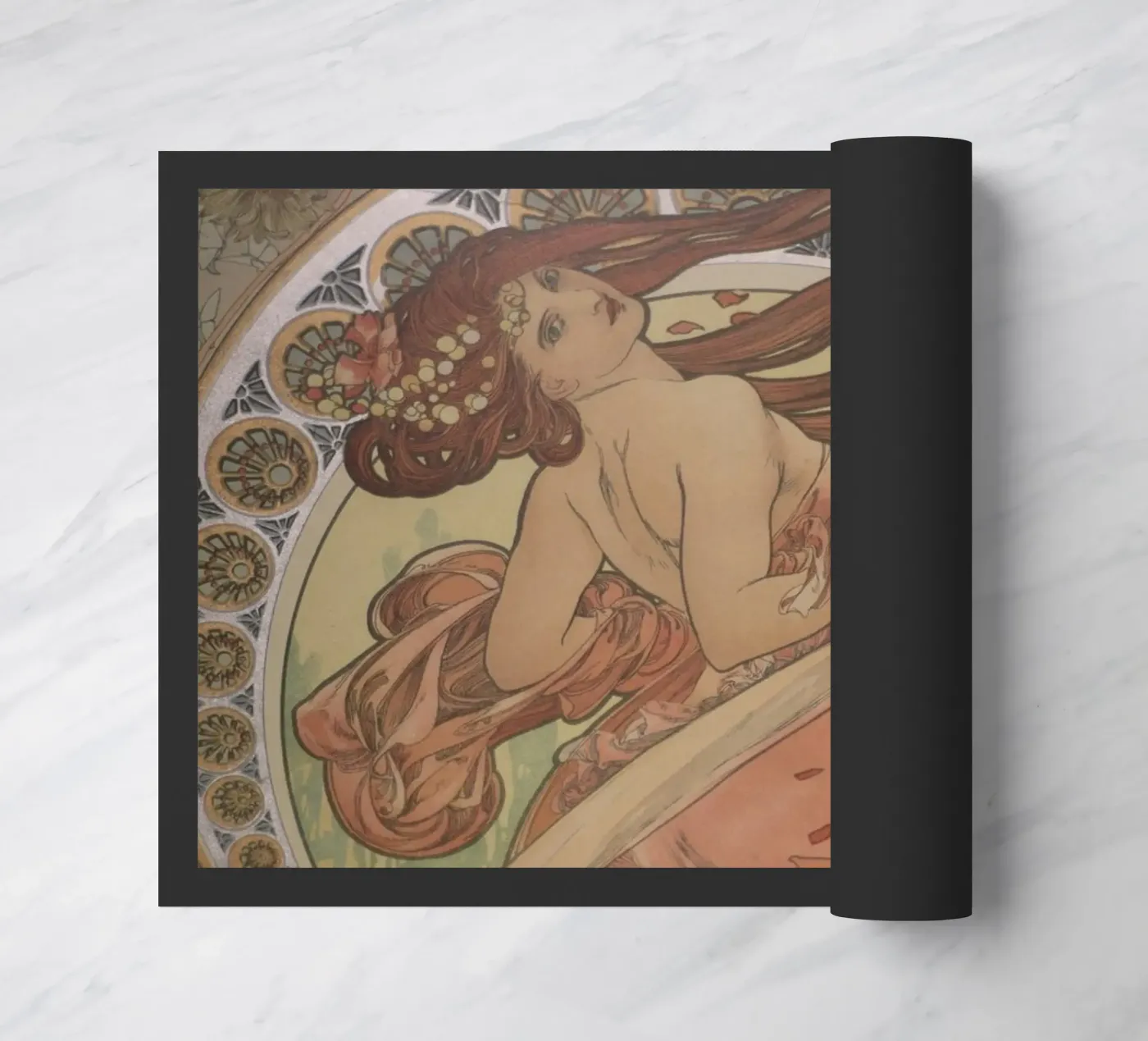 Alphonse mucha - Dans deurmat van Timeless Artworks