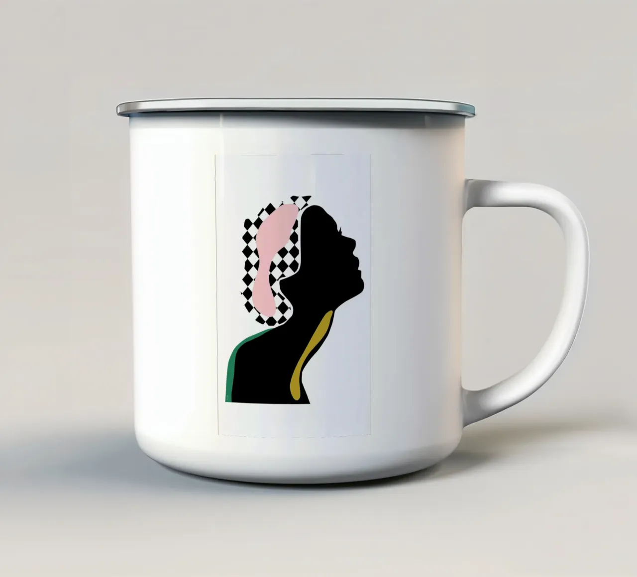 Silhouette tazza in smalto da Linda Gobeta