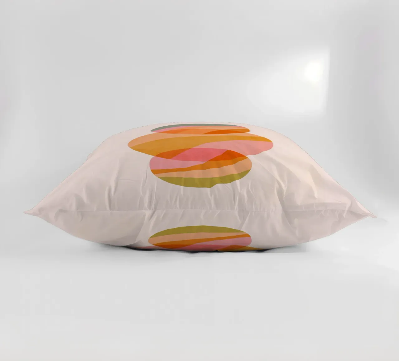 Minimal Abstract Planet Trio • Earthy Pastels decorative cushion by Dominique Vari Abstract