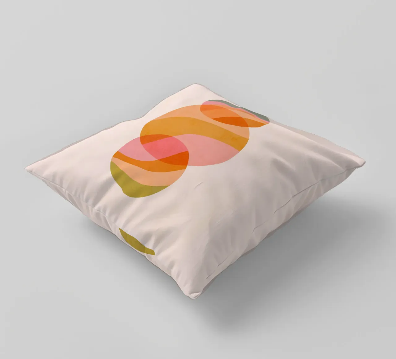 Minimal Abstract Planet Trio • Earthy Pastels decorative cushion by Dominique Vari Abstract