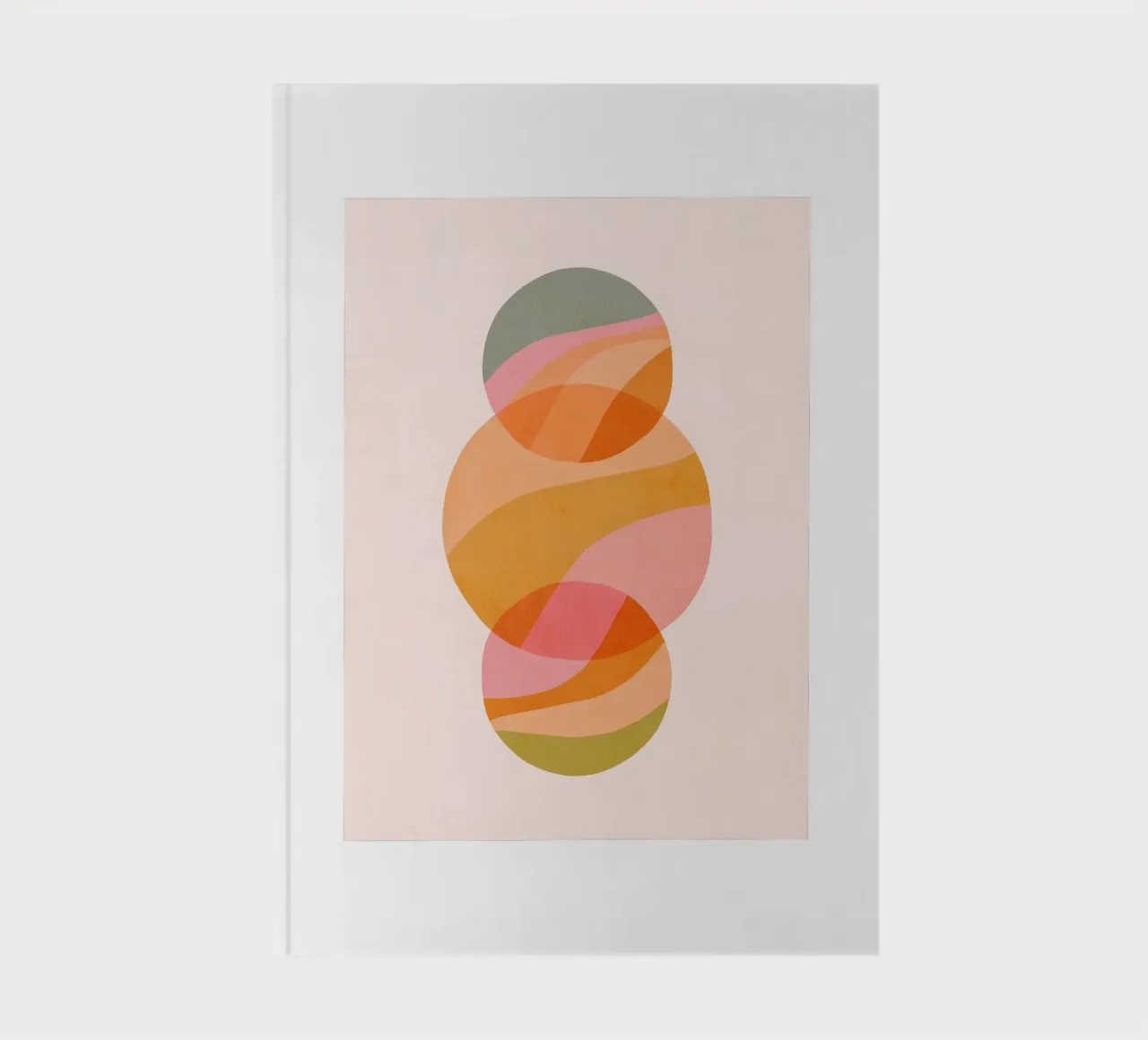 Minimal Abstract Planet Trio • Earthy Pastels notebook by Dominique Vari Abstract