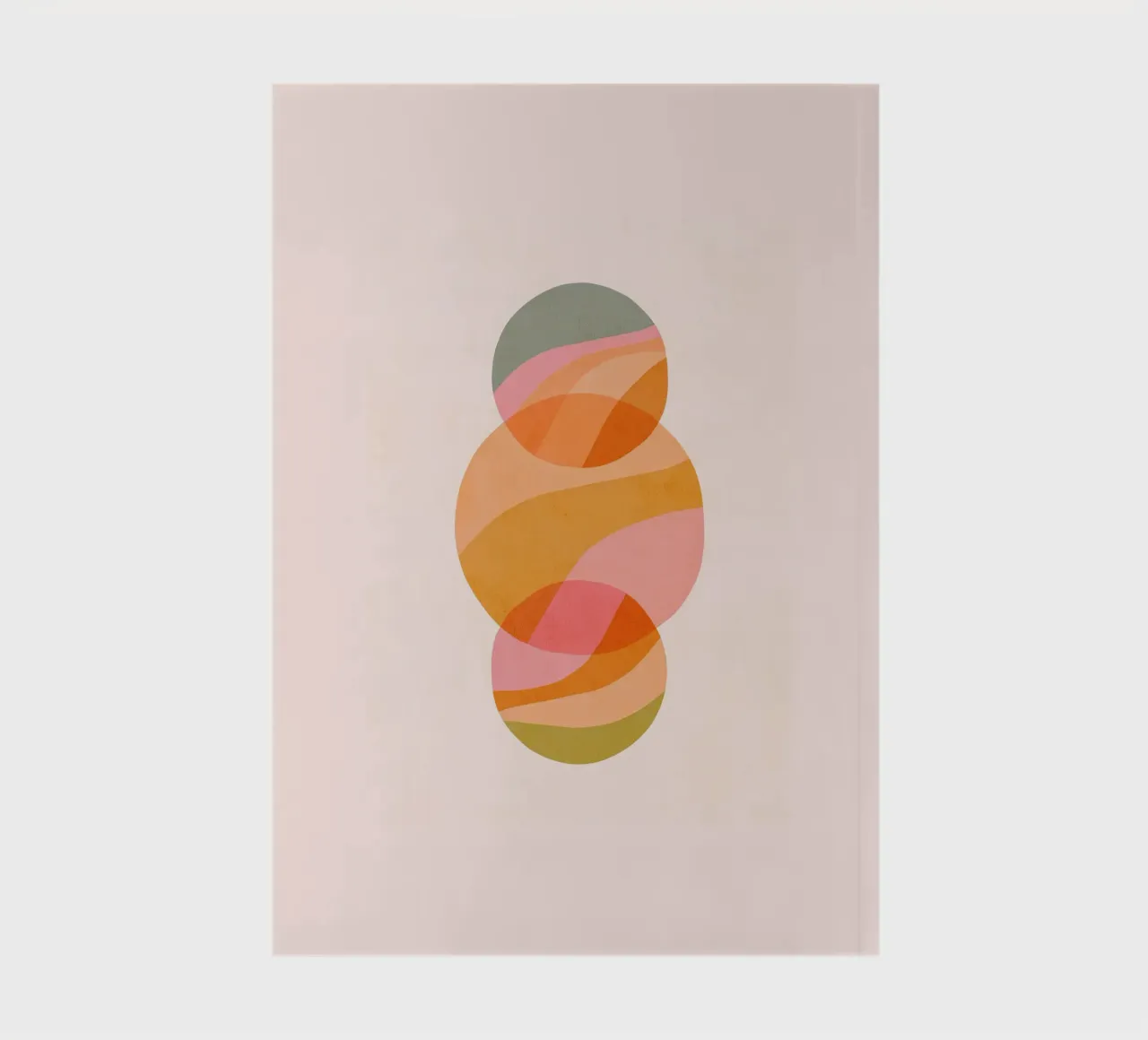 Minimal Abstract Planet Trio • Earthy Pastels notebook by Dominique Vari Abstract
