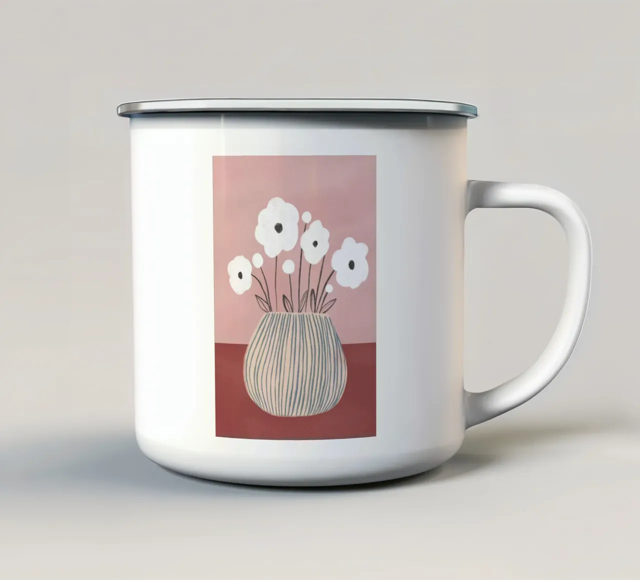 Blossom Study I - Blumenvase tazza in smalto da BAINAI