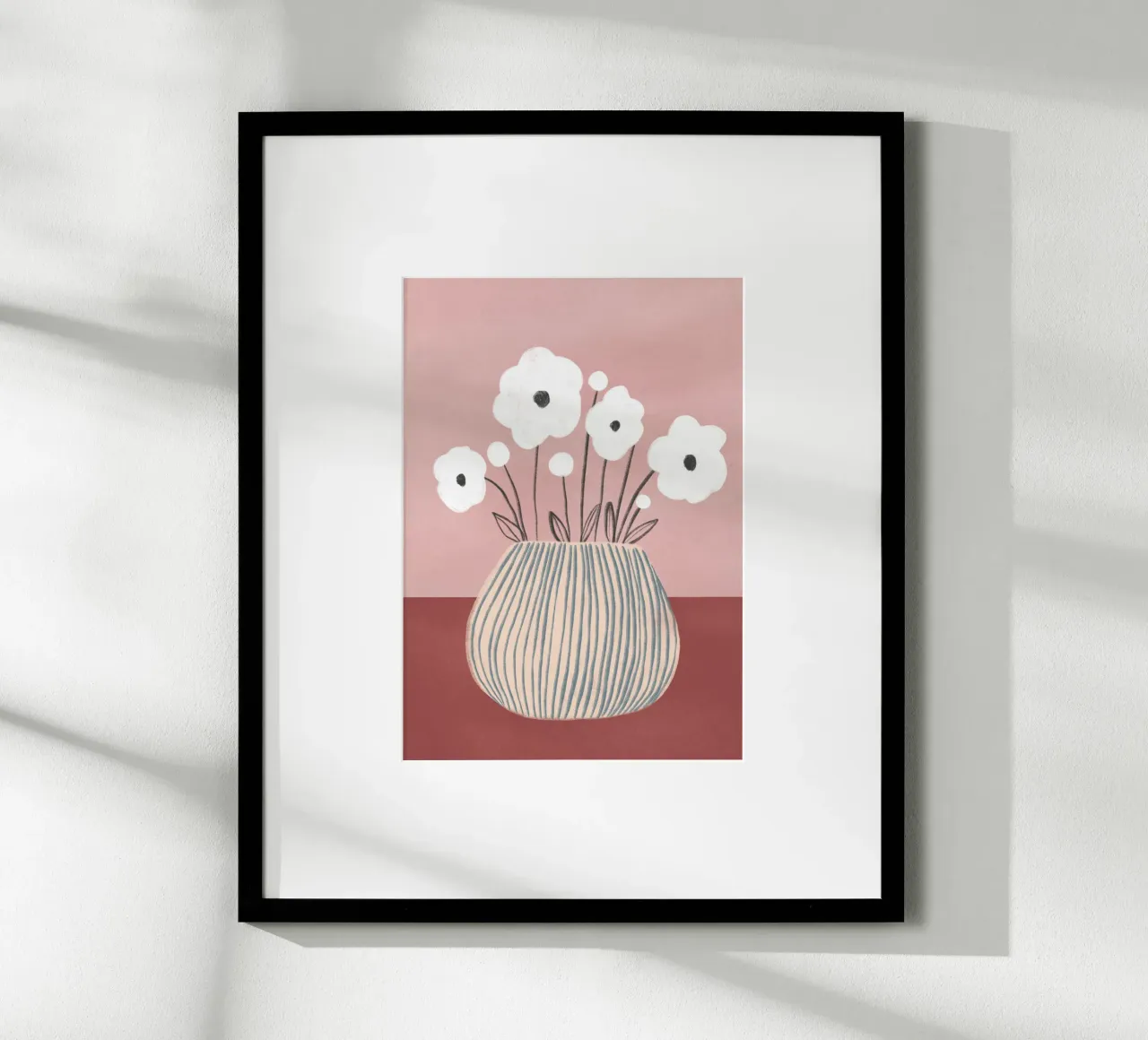 Blossom Study I - Blumenvase poster con telaio in alluminio da BAINAI