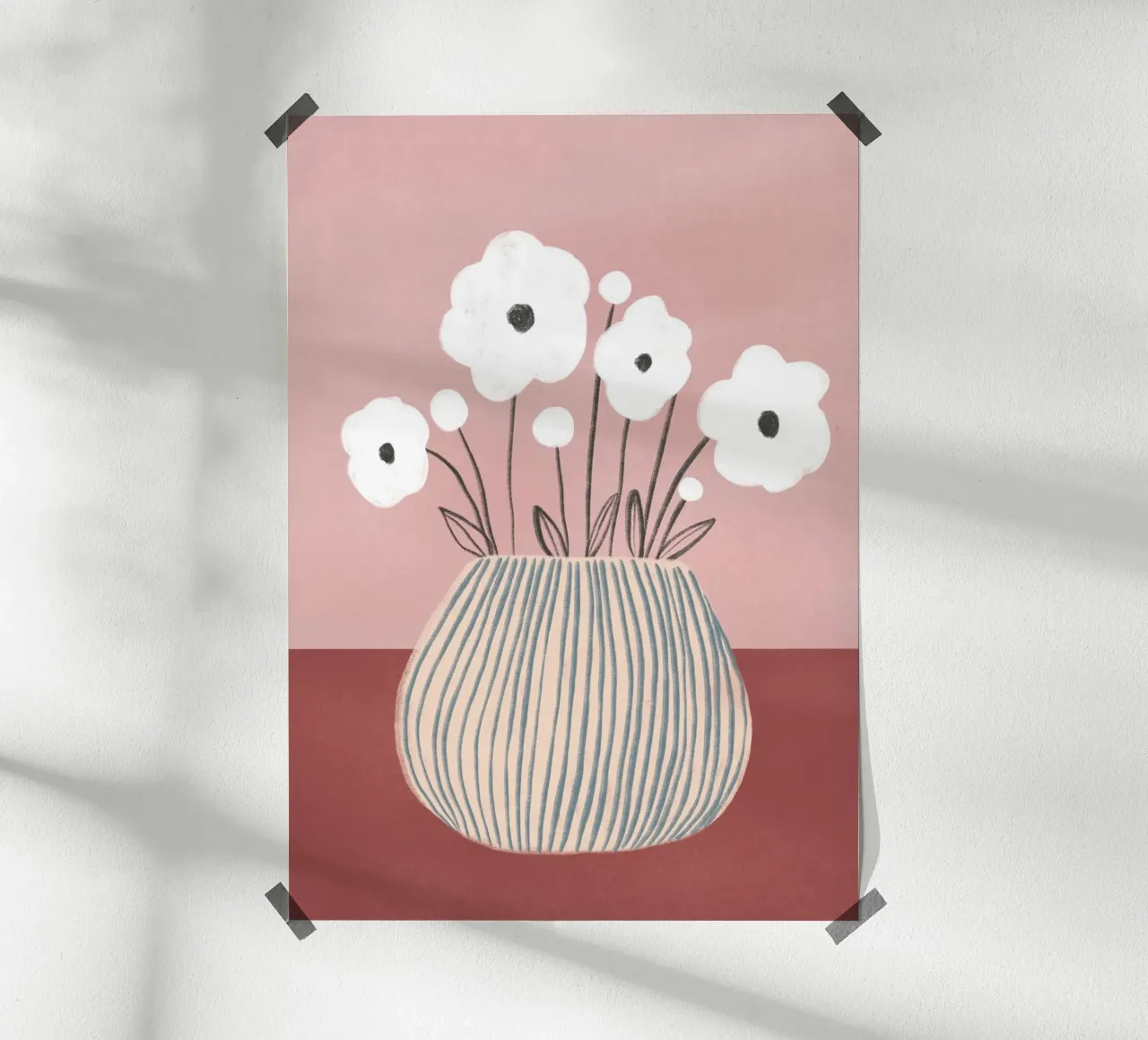 Blossom Study I - Blumenvase poster con telaio in alluminio da BAINAI