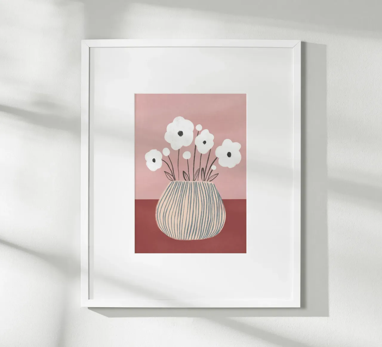 Blossom Study I - Blumenvase poster con telaio in alluminio da BAINAI