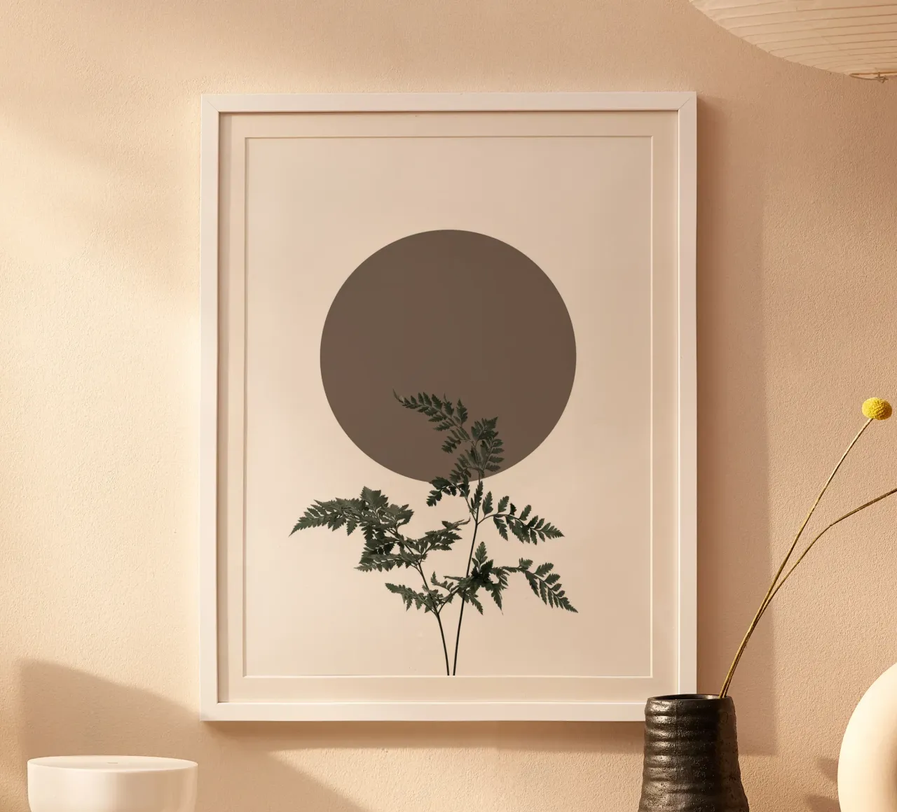 Japandi Botanik Eleganz poster con telaio in alluminio da Carinaprint