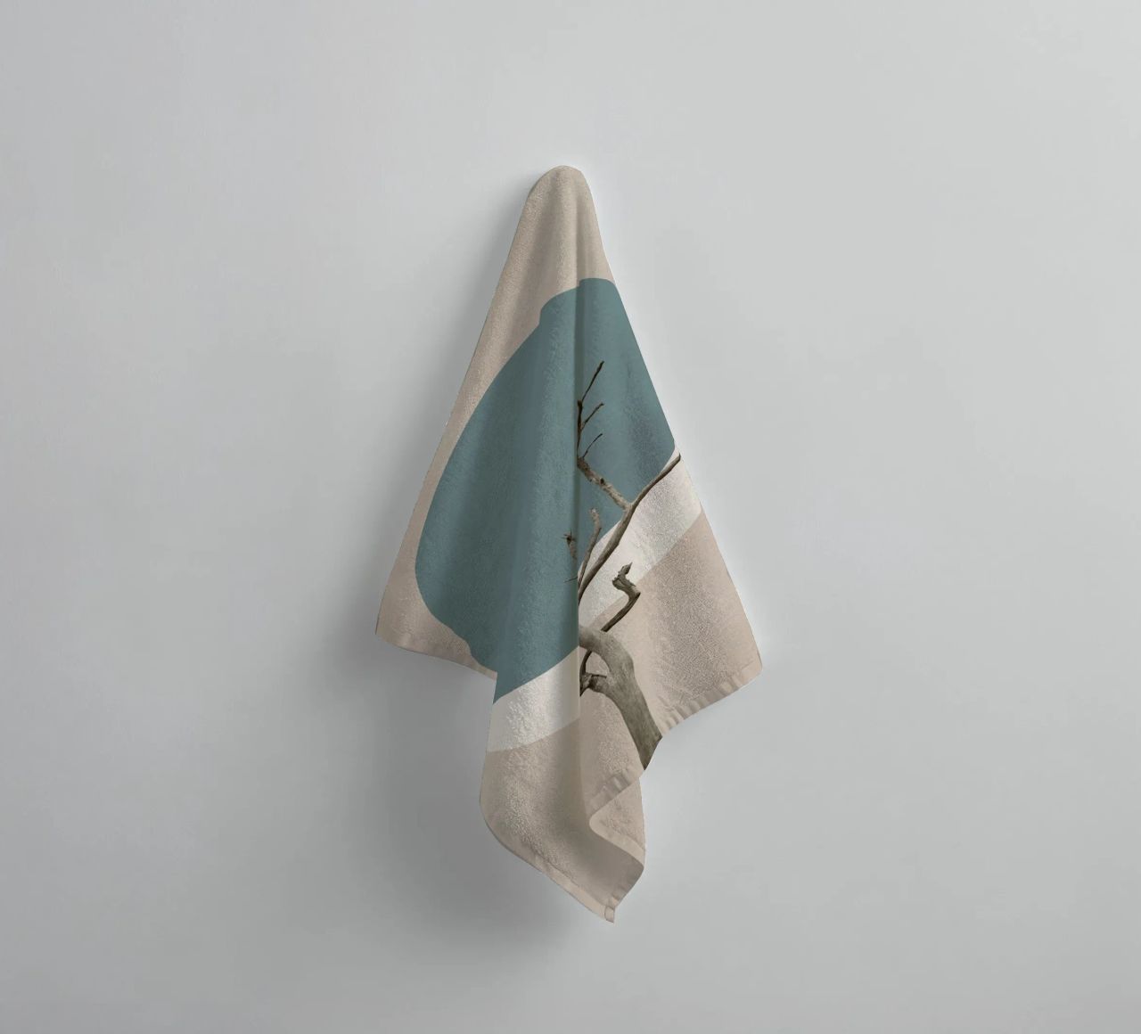 Nature in circles towel by Carinaprint