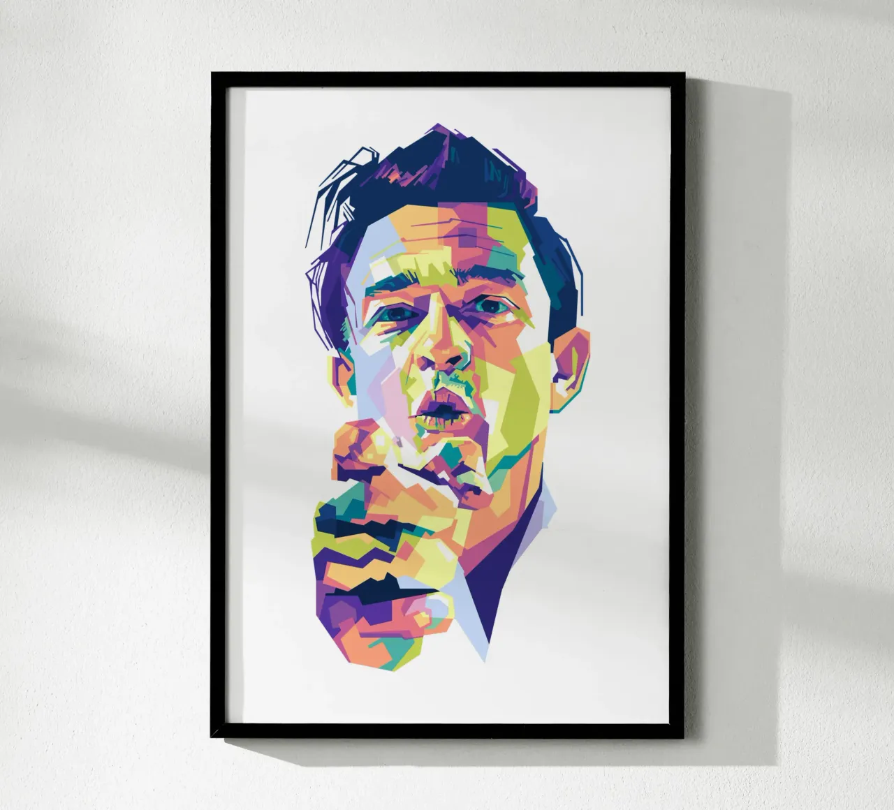 Johnny Cash in stile WPAP poster con telaio in plastica da Alkahfsmart