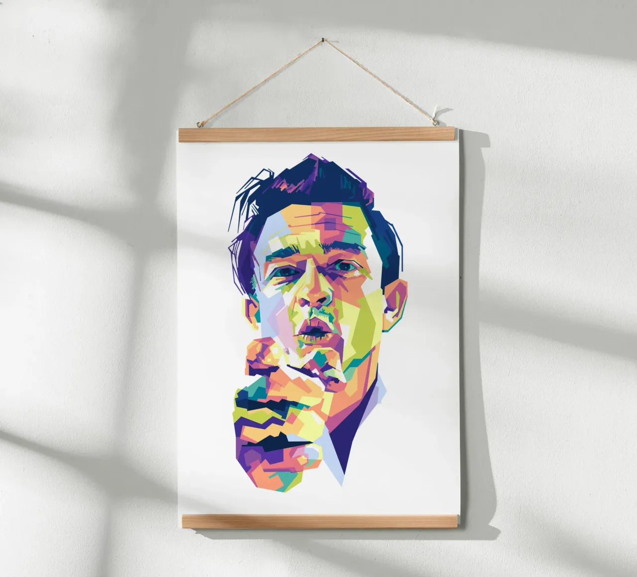 Johnny Cash in stile WPAP poster con telaio in plastica da Alkahfsmart
