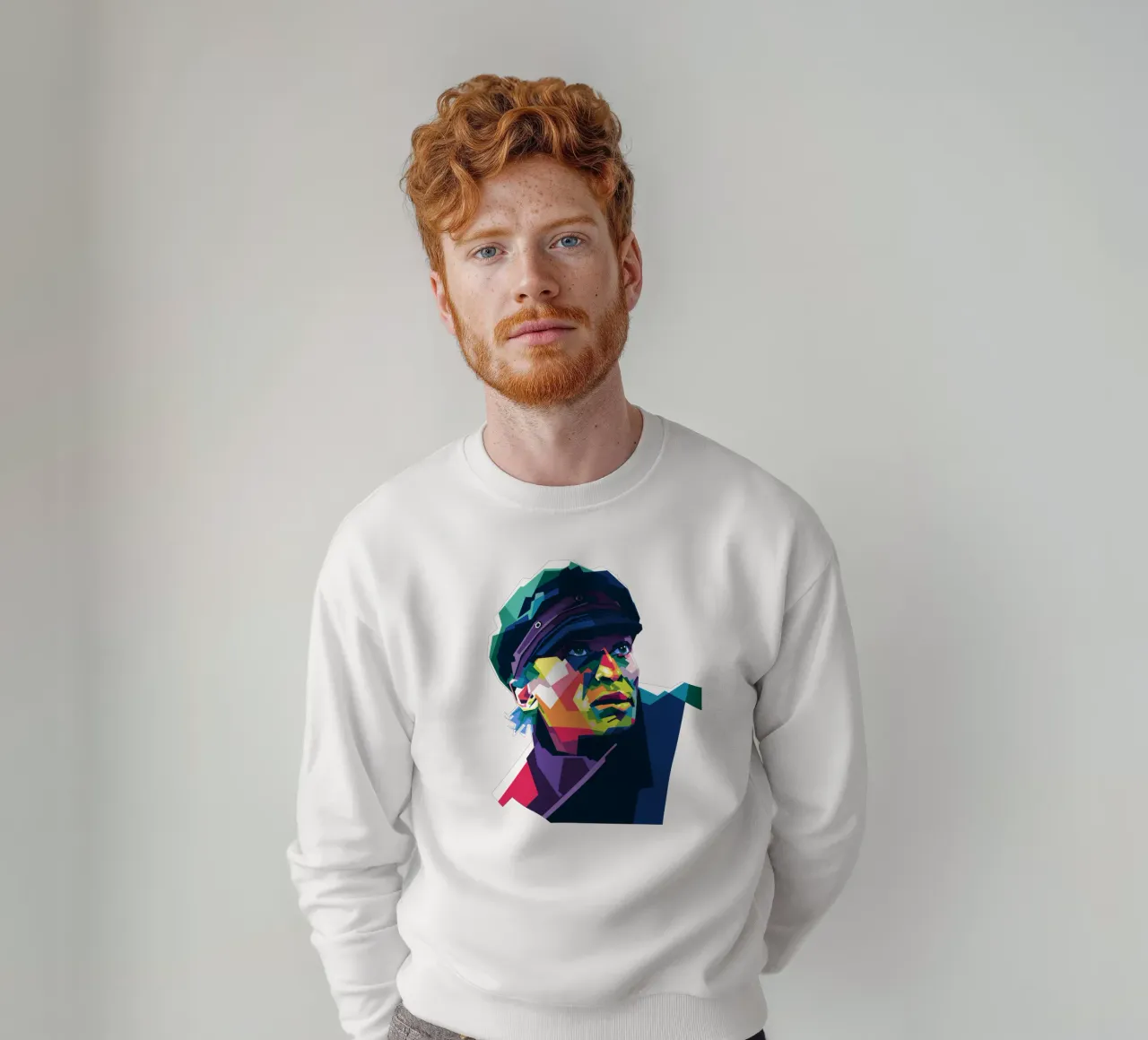 Miles Davis in WPAP style sweatshirt by Alkahfsmart