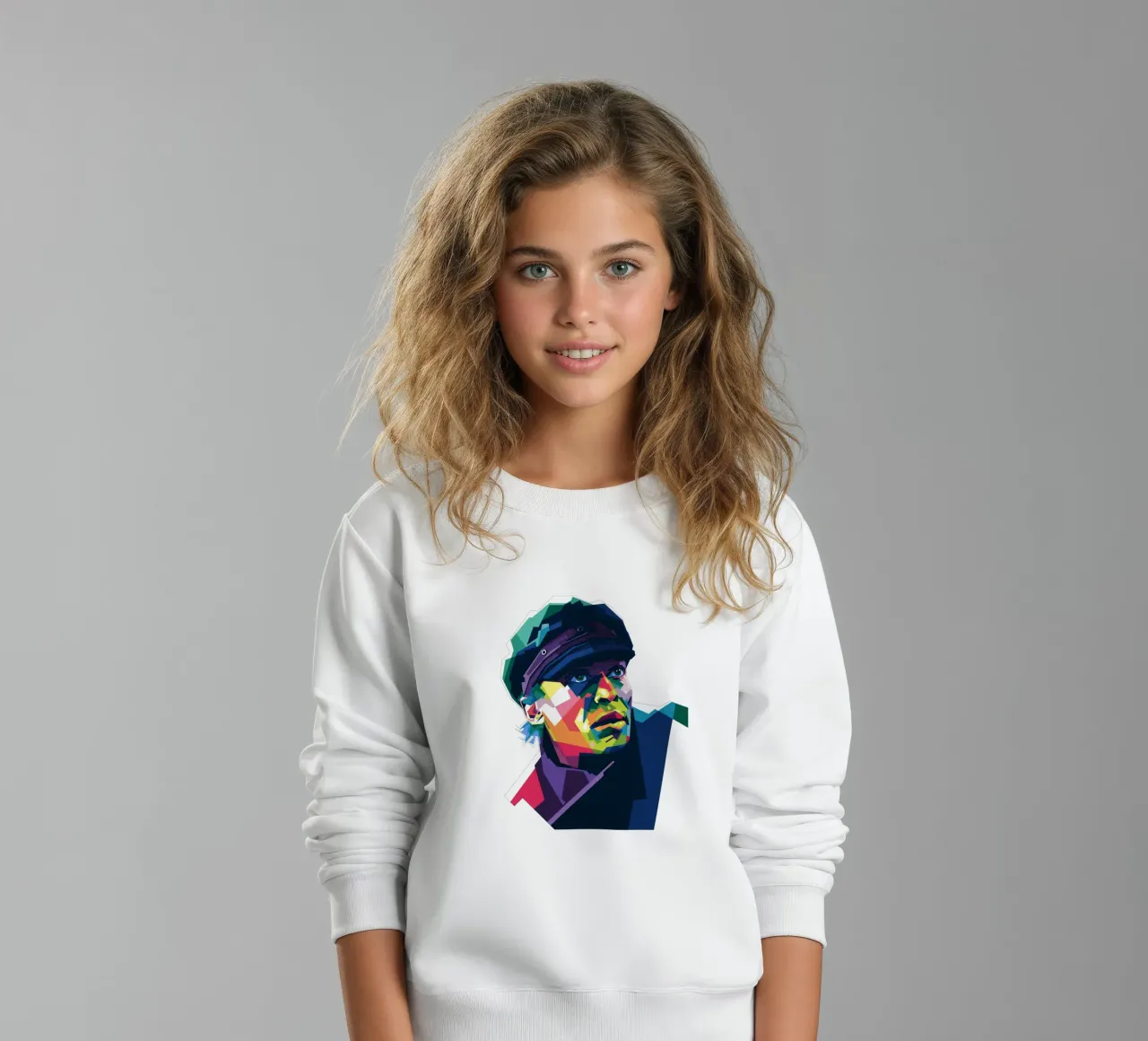 Miles Davis in stile WPAP felpa bambino da Alkahfsmart