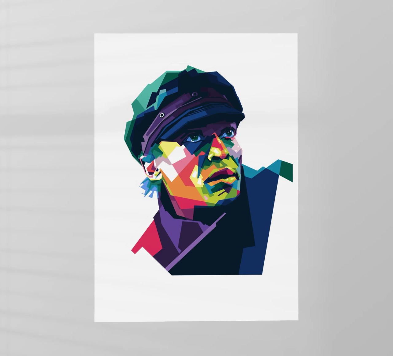 Miles Davis in stile WPAP pellicola backlit da Alkahfsmart