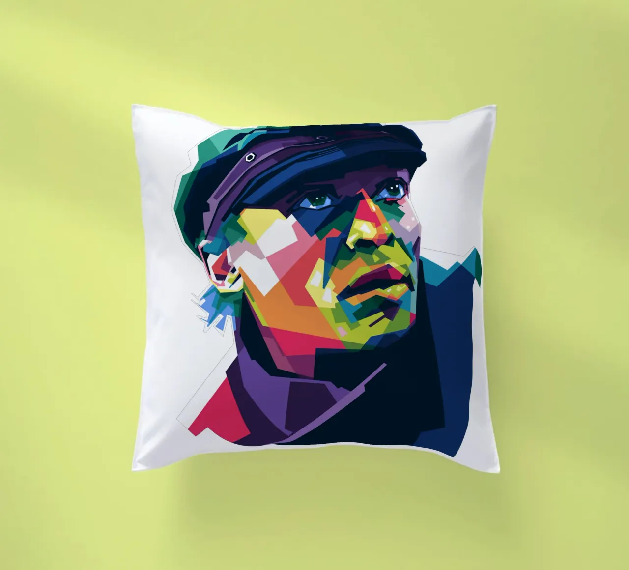 Miles Davis dans le style WPAP coussin de Alkahfsmart