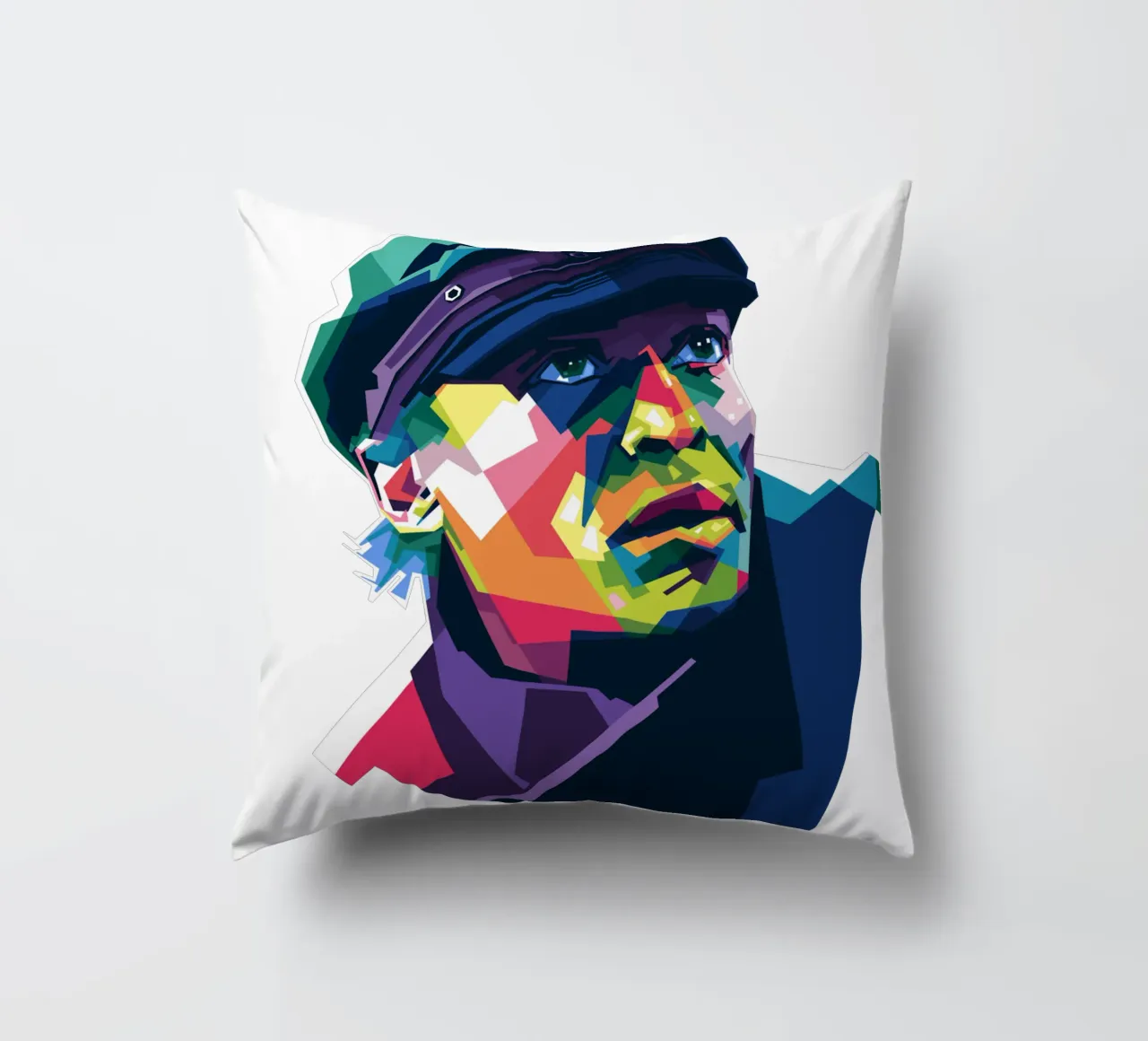 Miles Davis in stile WPAP cuscino da Alkahfsmart