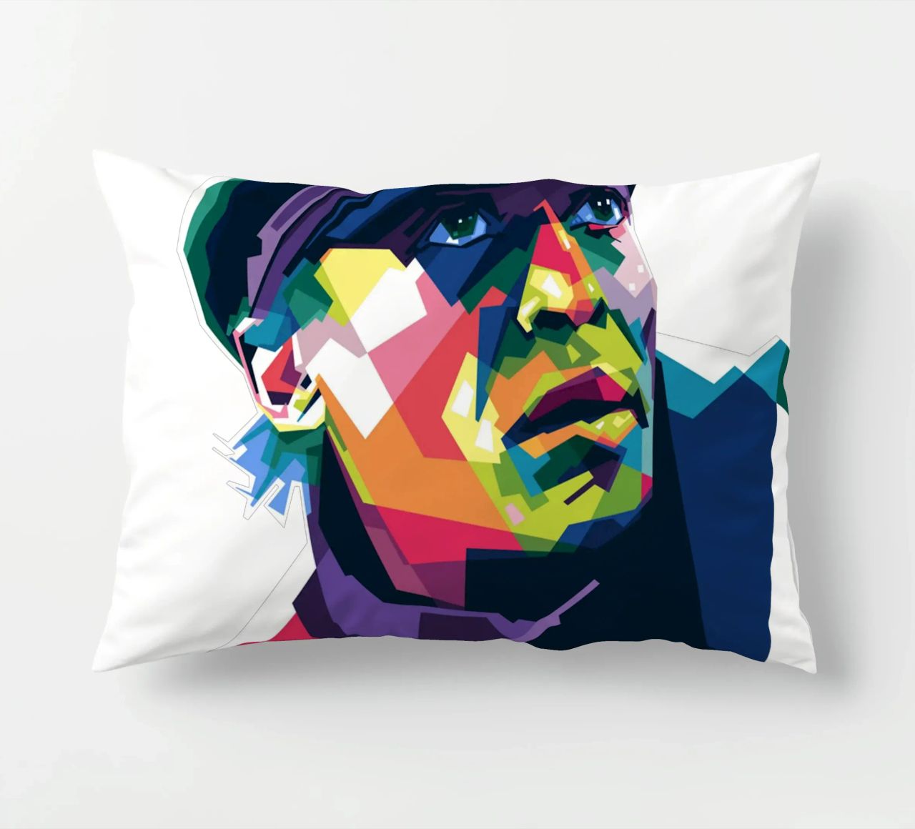 Miles Davis in stile WPAP cuscino da Alkahfsmart
