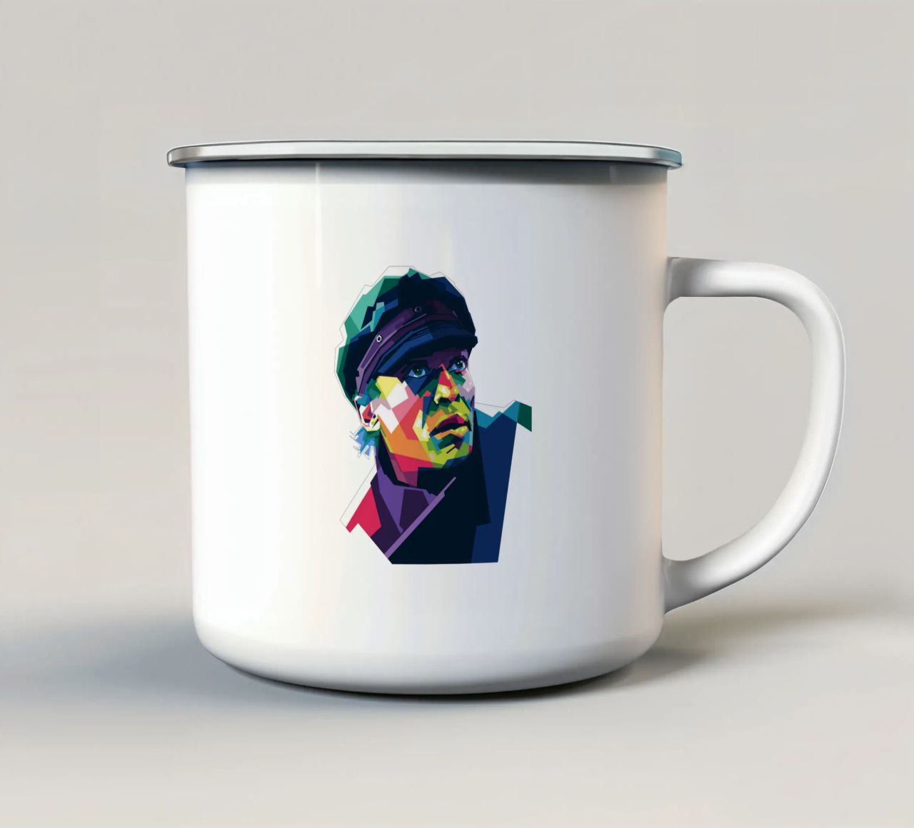 Miles Davis in stile WPAP tazza in smalto da Alkahfsmart