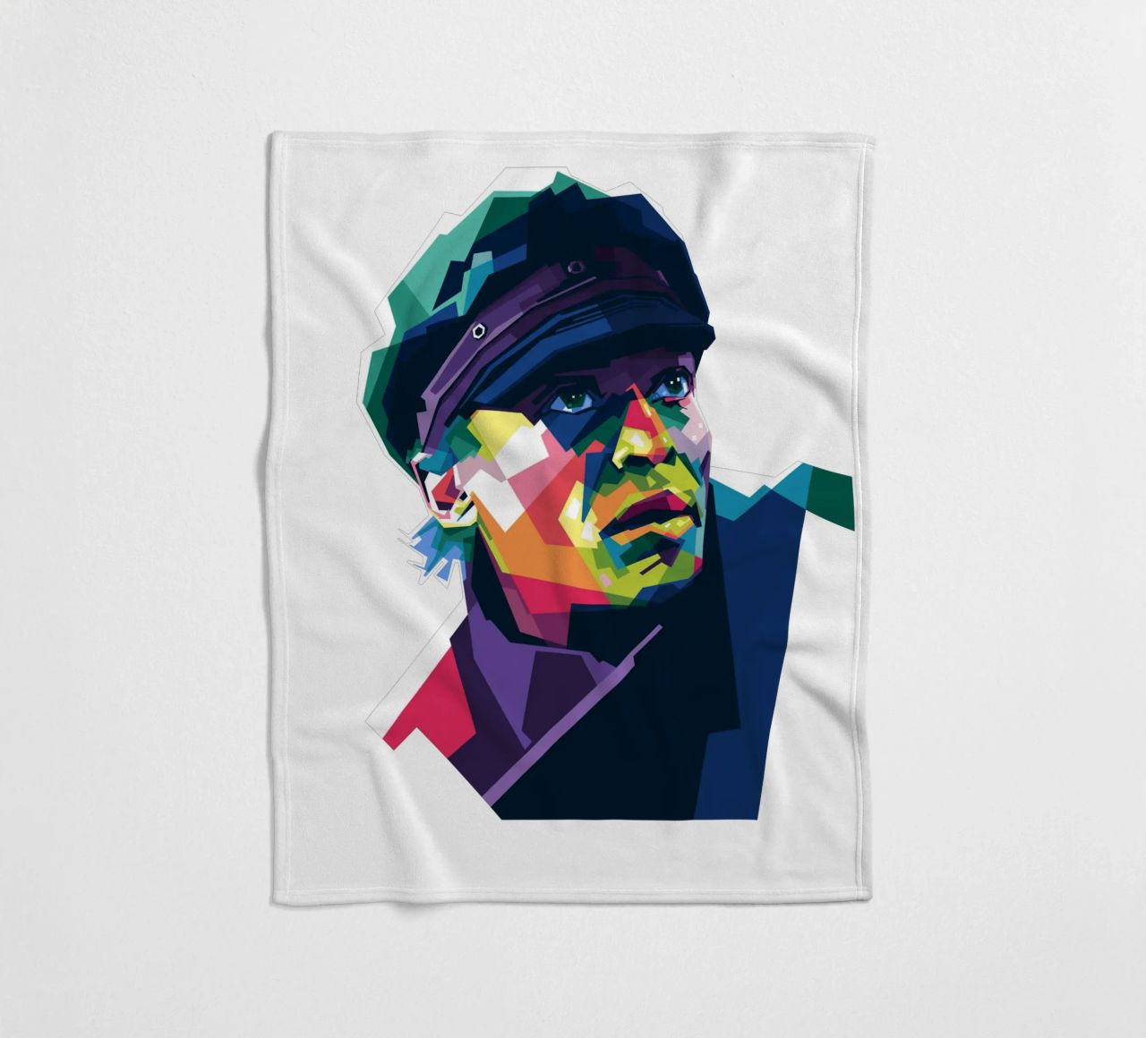 Miles Davis in stile WPAP coperta in pile da Alkahfsmart