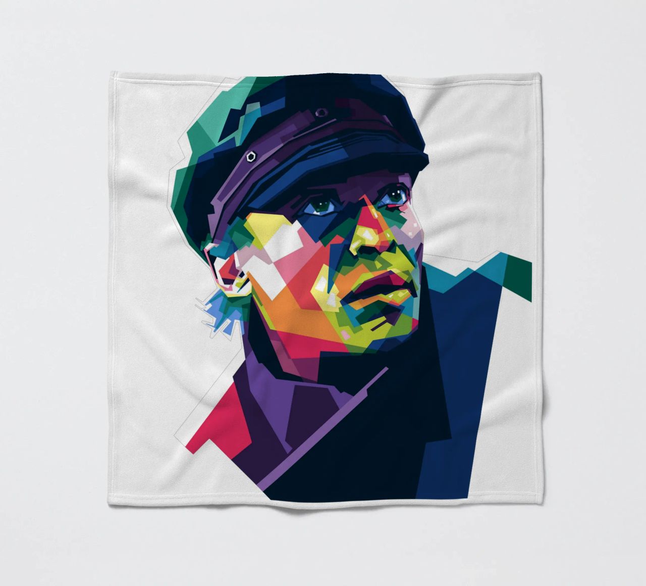 Miles Davis in stile WPAP coperta in pile da Alkahfsmart
