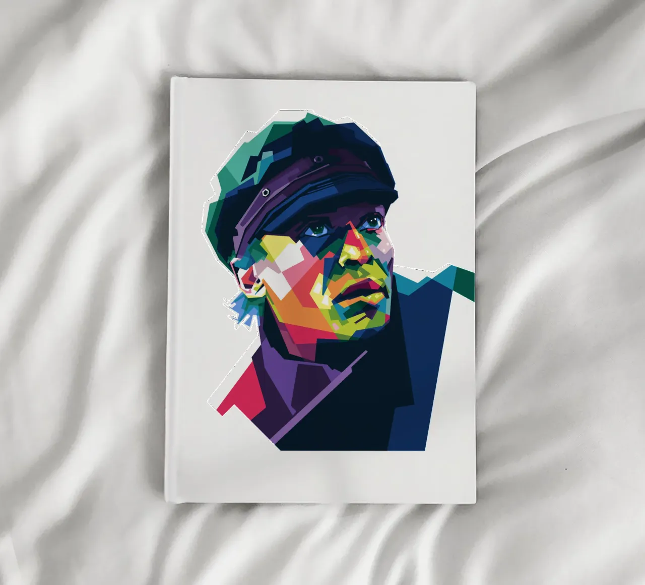 Miles Davis in WPAP style notebook by Alkahfsmart