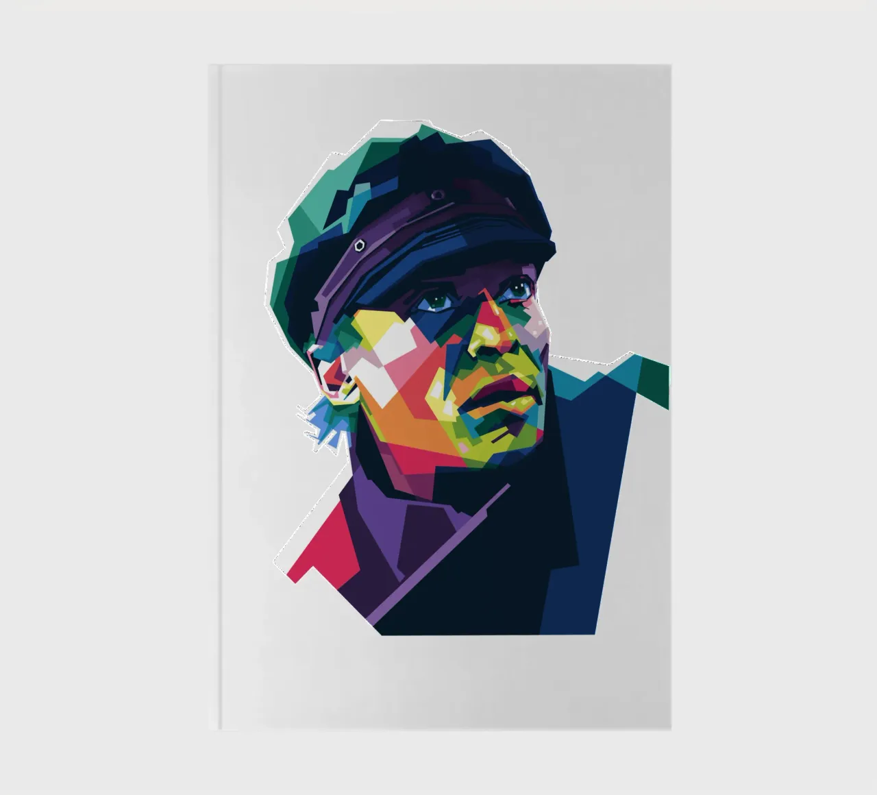 Miles Davis in WPAP style notebook by Alkahfsmart