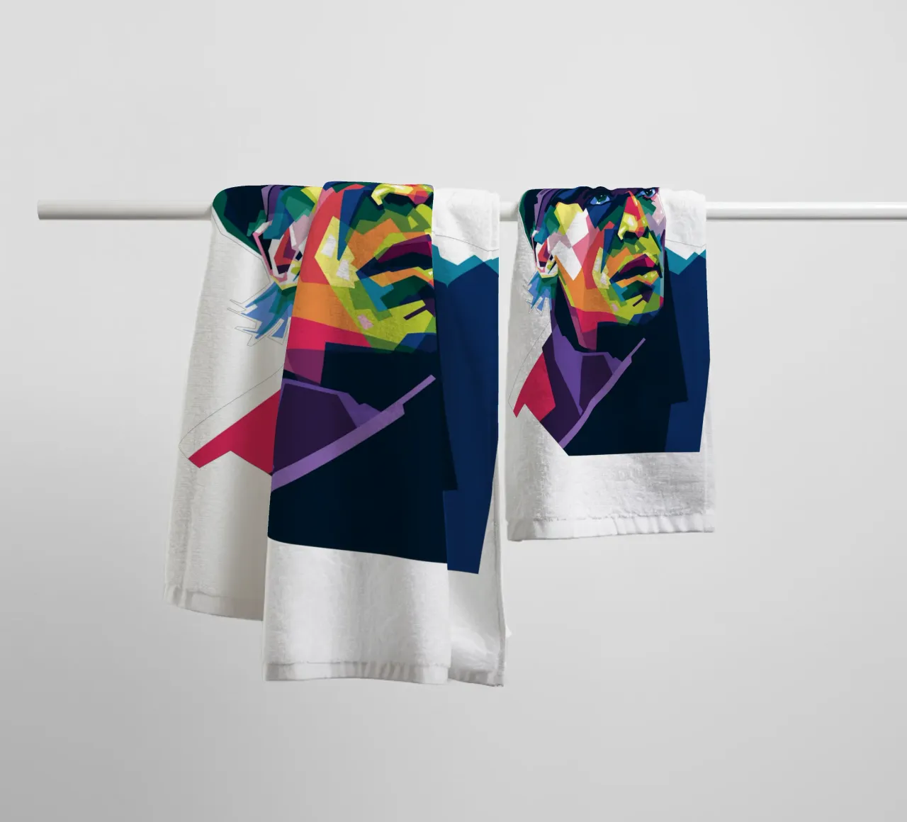 Miles Davis im WPAP-Stil Handtuch von Alkahfsmart