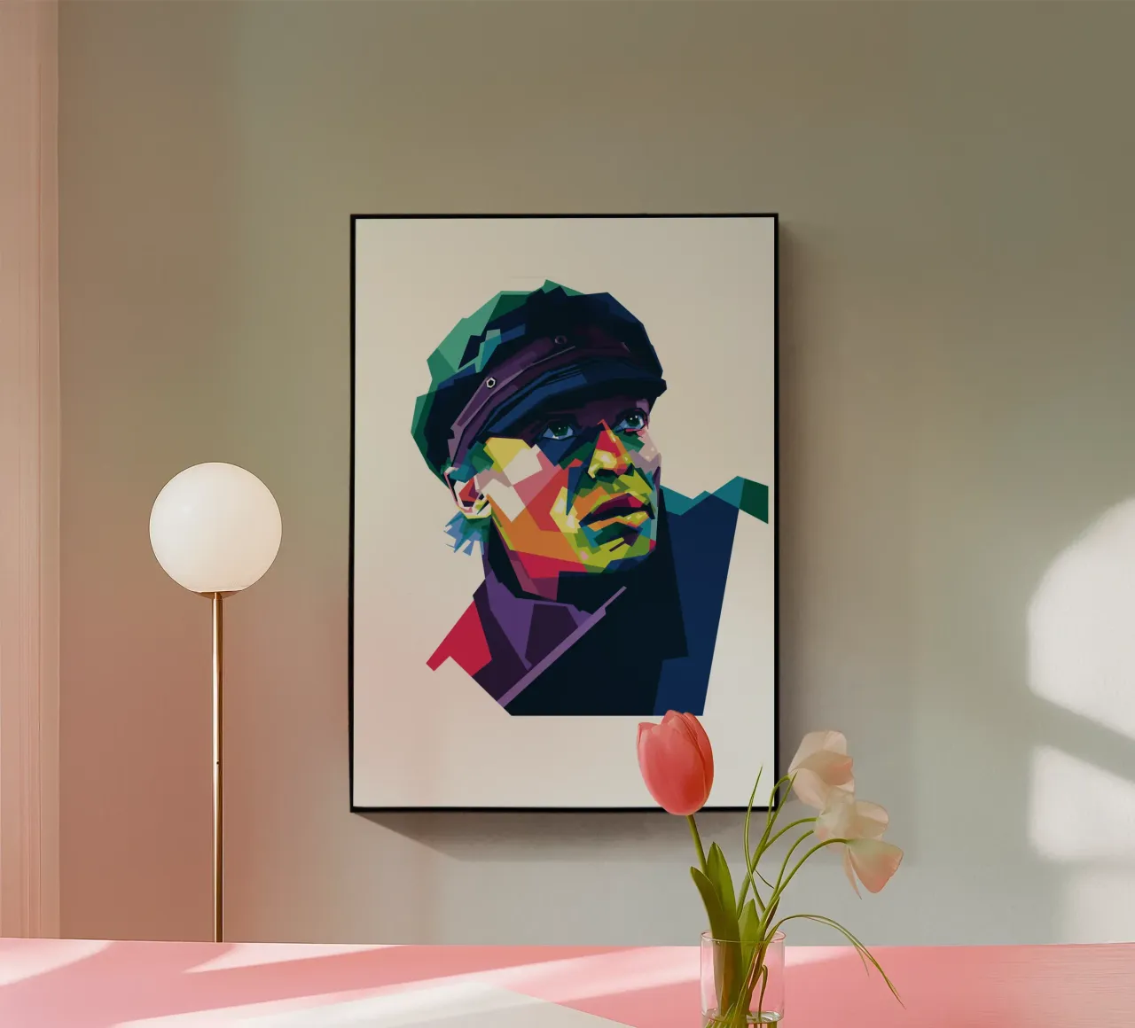 Miles Davis in WPAP style acrylic glass by Alkahfsmart