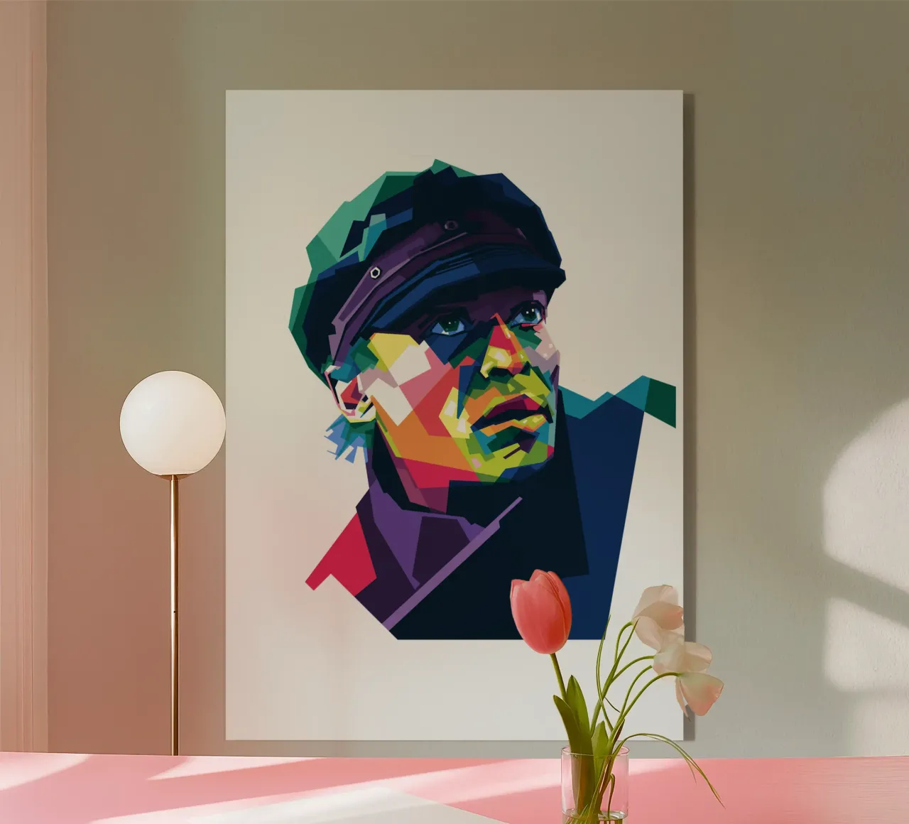 Miles Davis in WPAP style acrylic glass by Alkahfsmart