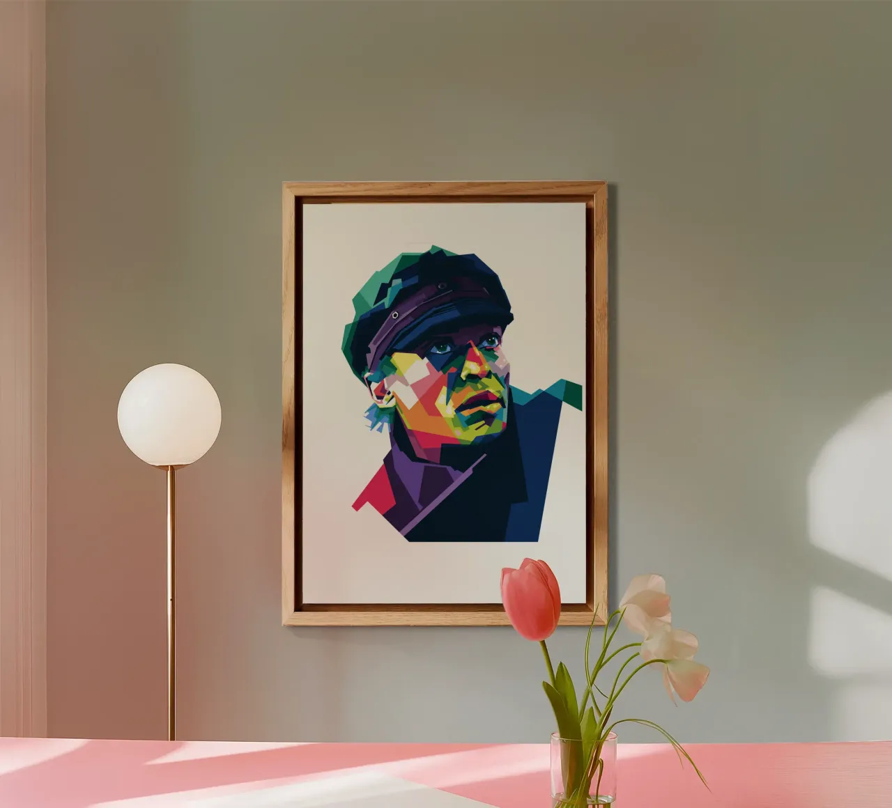 Miles Davis in stile WPAP alluminio dibond da Alkahfsmart